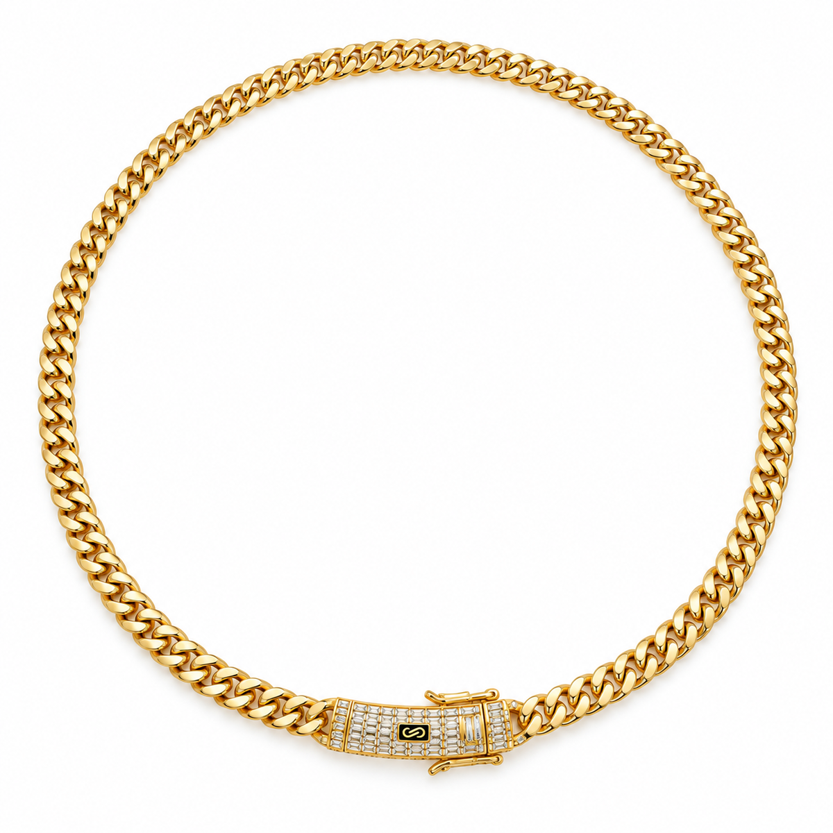 thin Monaco “Royal Cuban” Gold Necklace