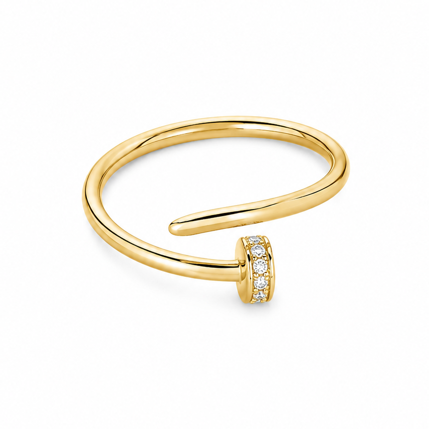 🔩cartier clue Gold Twist Nail Ring