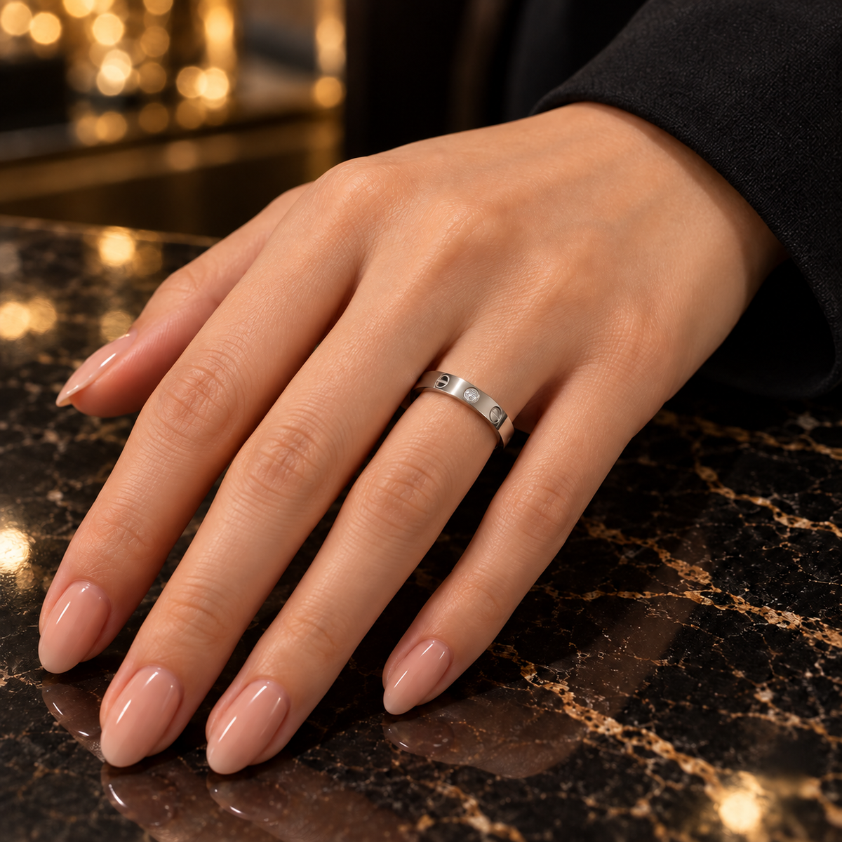 Thin with stone Classic Love Band
