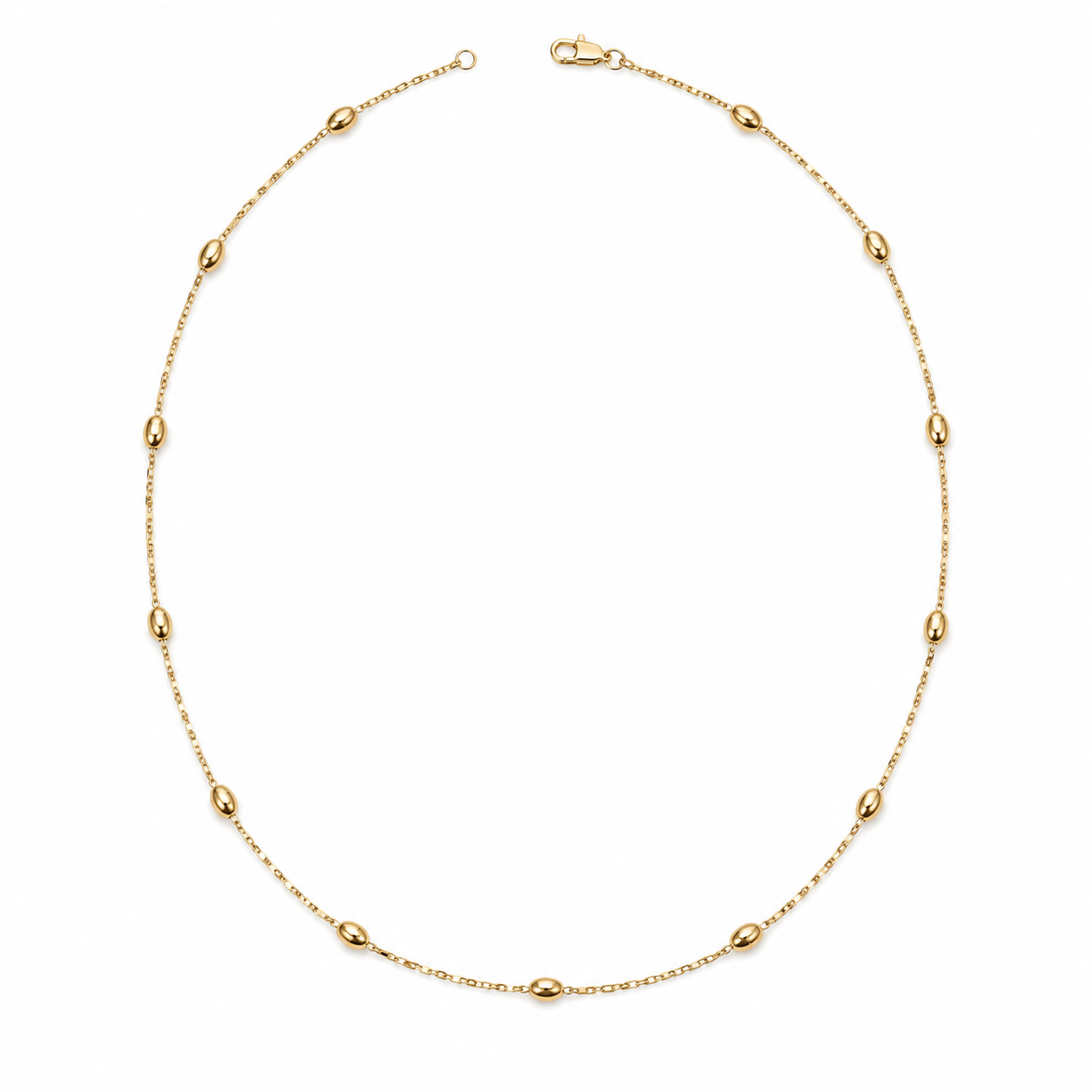 Rice beads Dainty Chain Necklace(60cm)