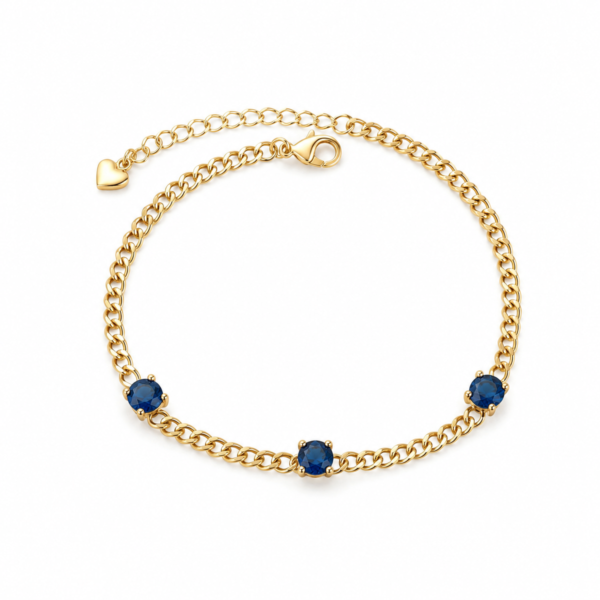 round cut Crystal Chain Bracelet