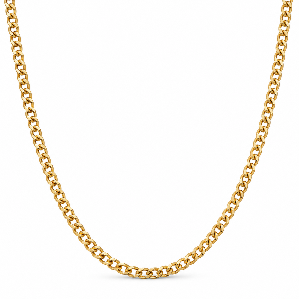 Curb Chain Necklace – Classic Golden Shine