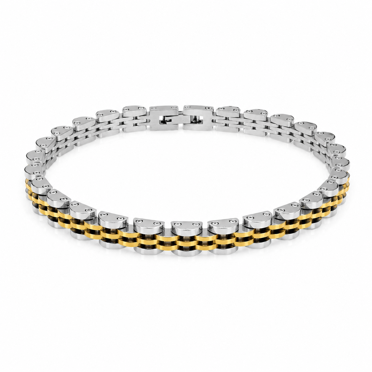 Premium Two-Tone Link Bracelet(6mm)