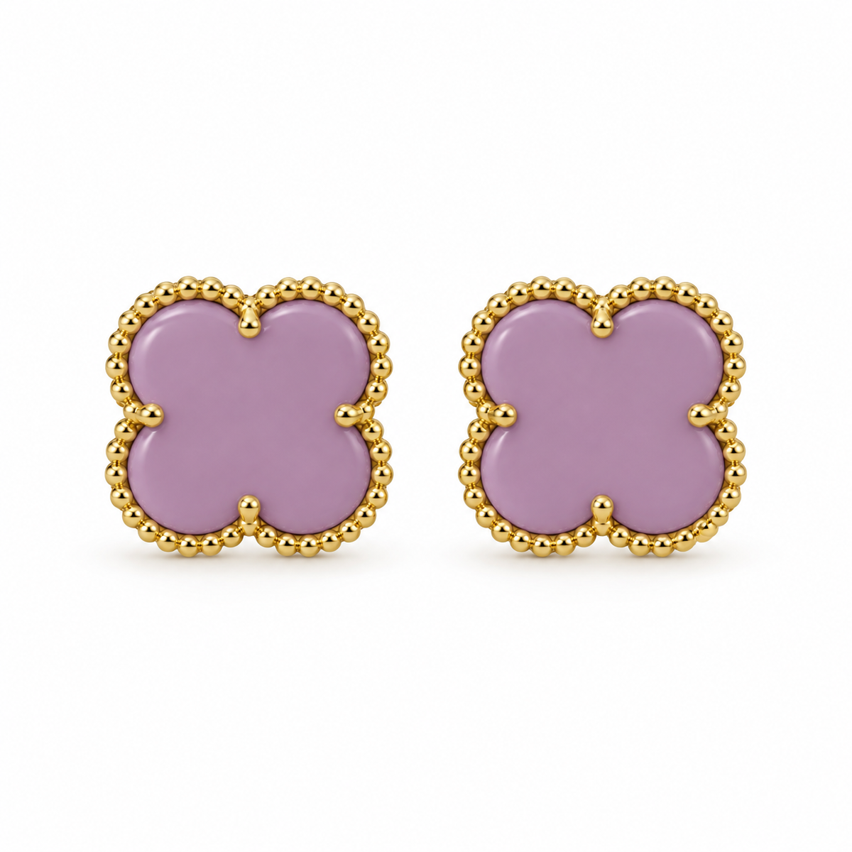 Clover Stud Earrings – Multi-Color Collection
