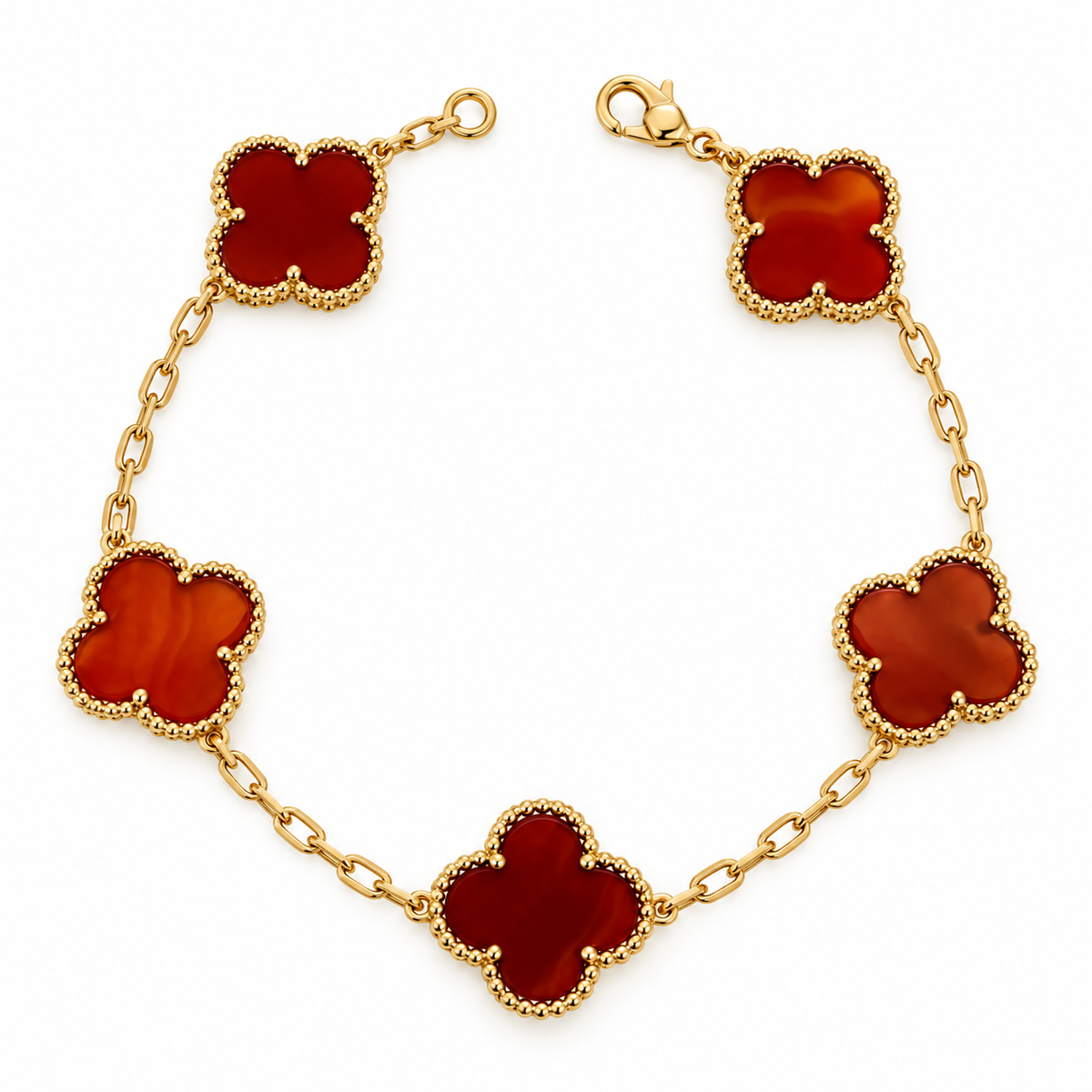 Vip seda Elegance Clover Bracelet – 18K Gold-Plated with Colorful Enamel