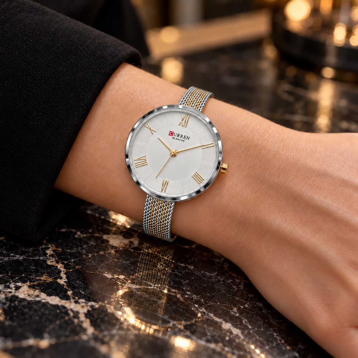 Curren Roman Numeral Mesh Watch(woman)