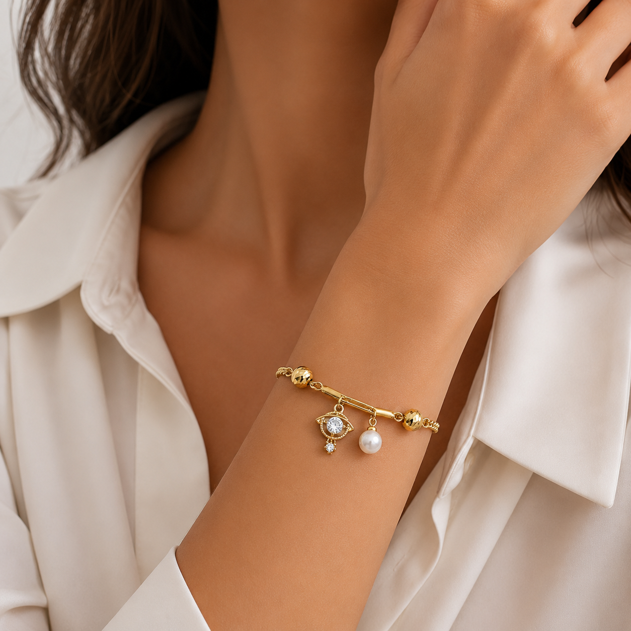 Orbit Pearl Bracelet