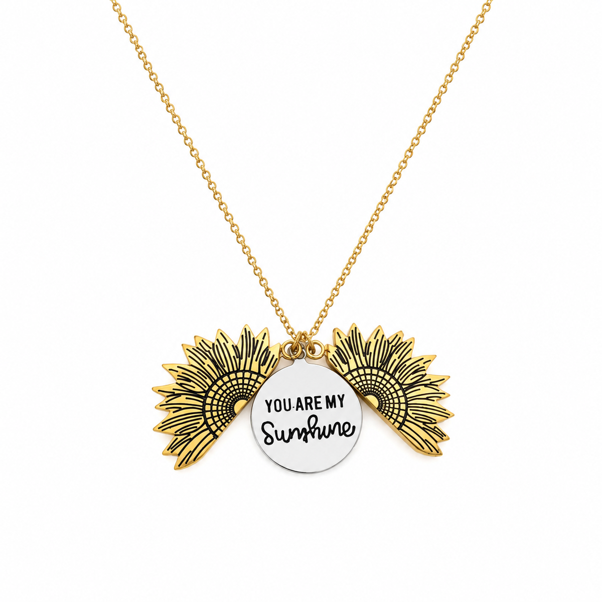 Sunflower Secret Locket Necklace