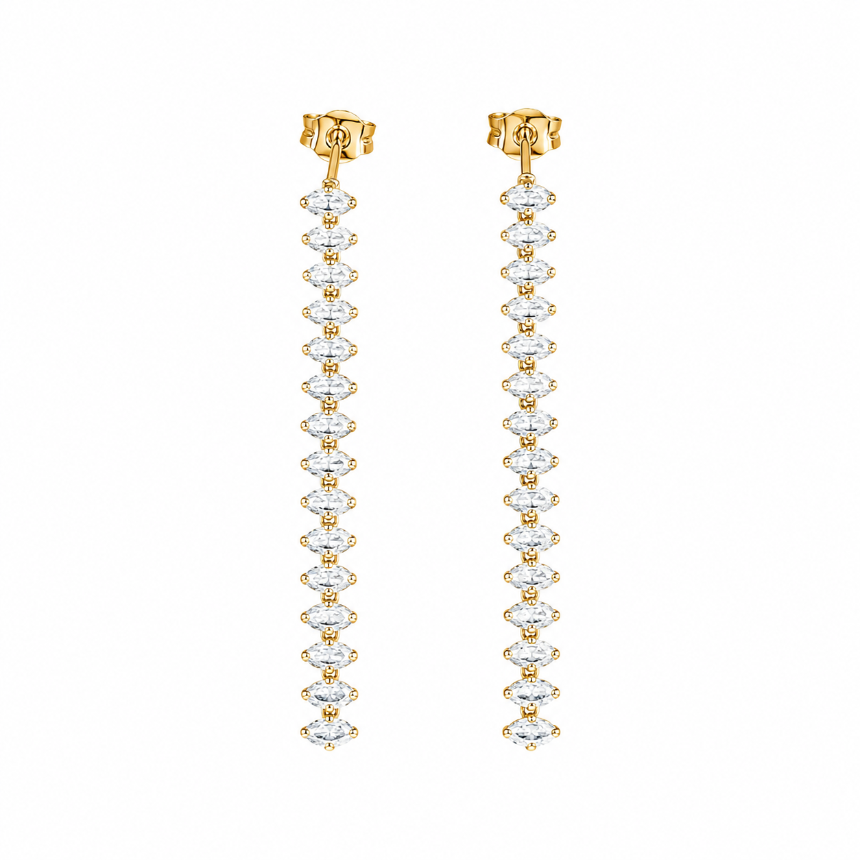 Crystal Cascade Drop Earrings