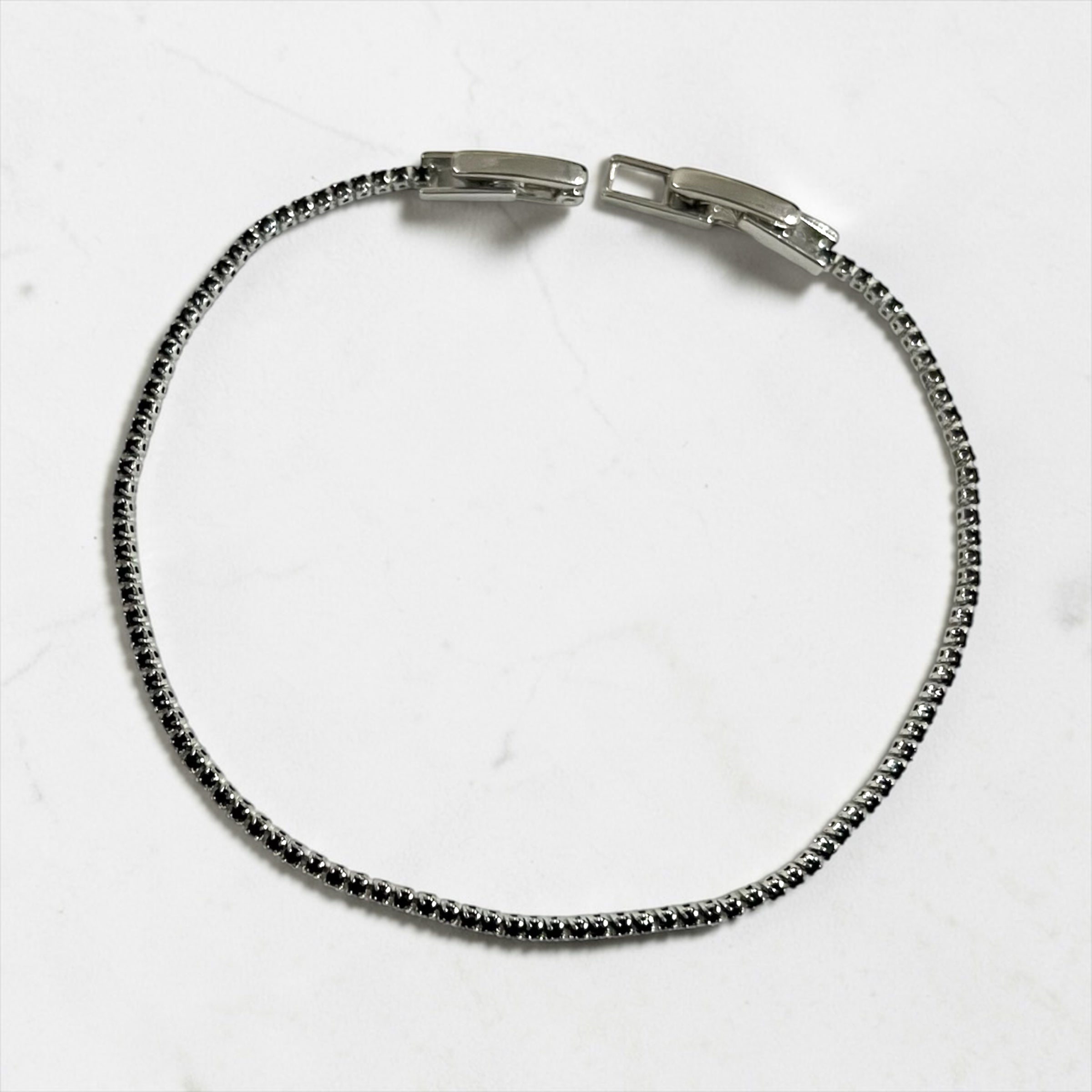 Silver Tennis Bracelet Duo – Water-Resistant & Hypoallergenic