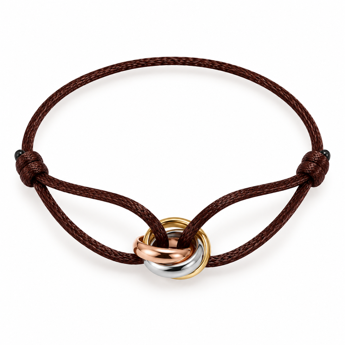 Trinity Interlocking Trio Cord Bracelet – Adjustable Unisex Design