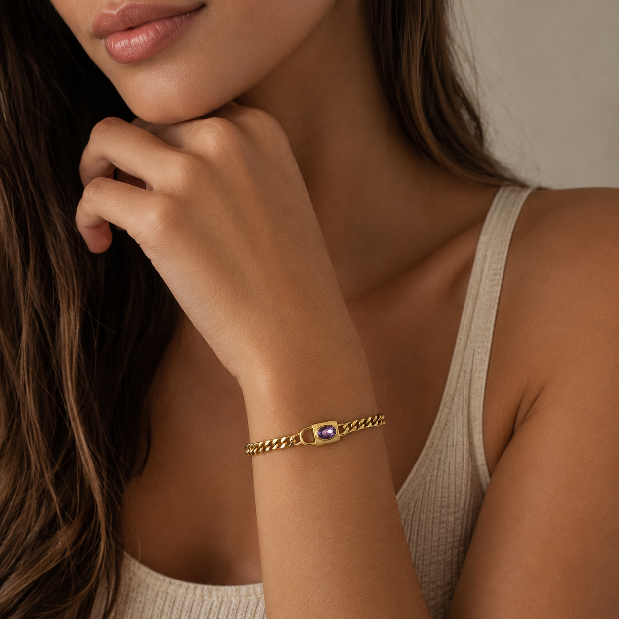 Colored Lock Bracelet