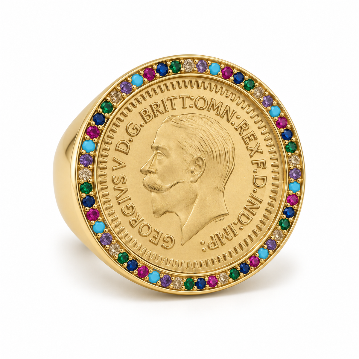 Royal Coin Statement Ring – Gold