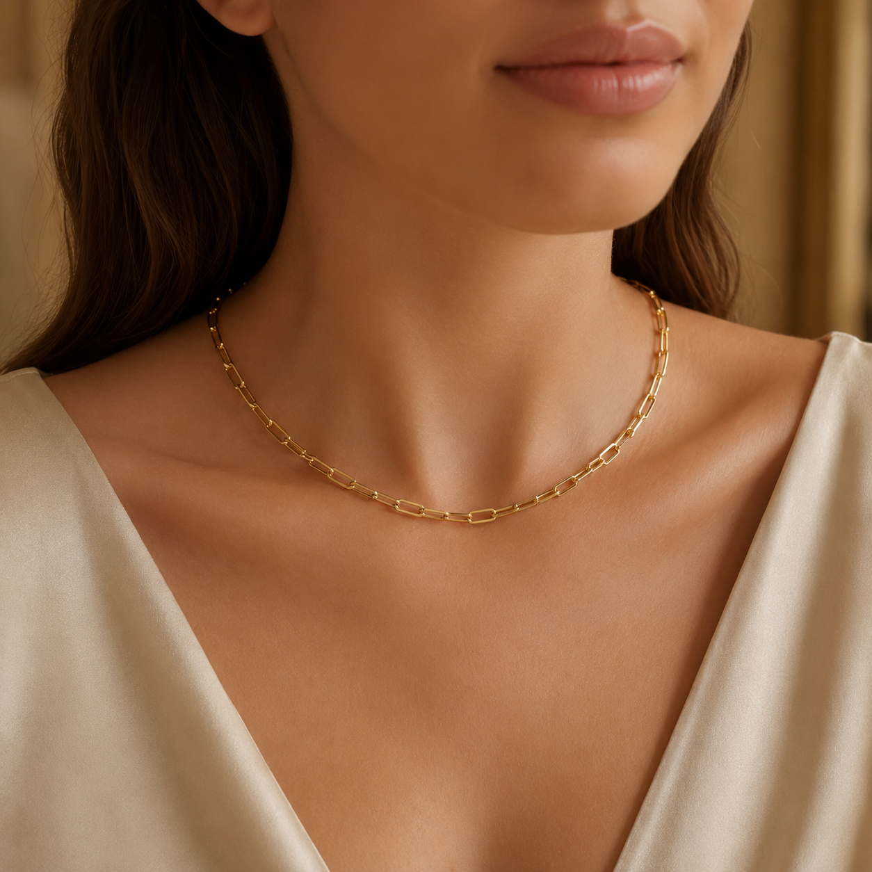 Paperclip Chain Necklace –45cm