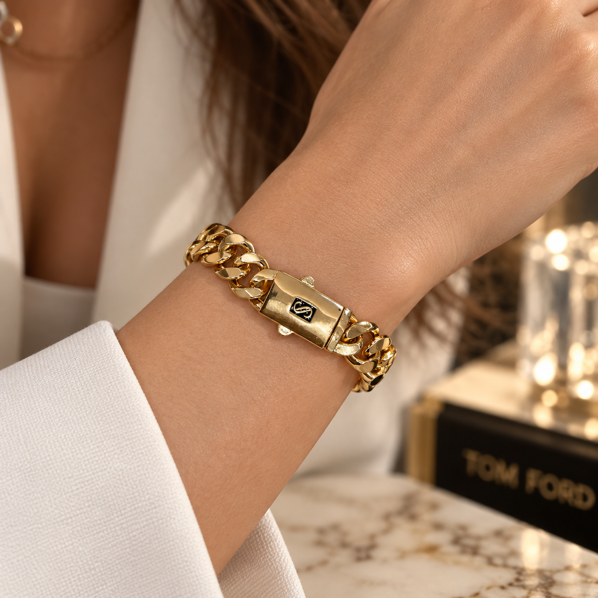 Seda monac-o Cuban Link Bracelet – 3 Thicknesses