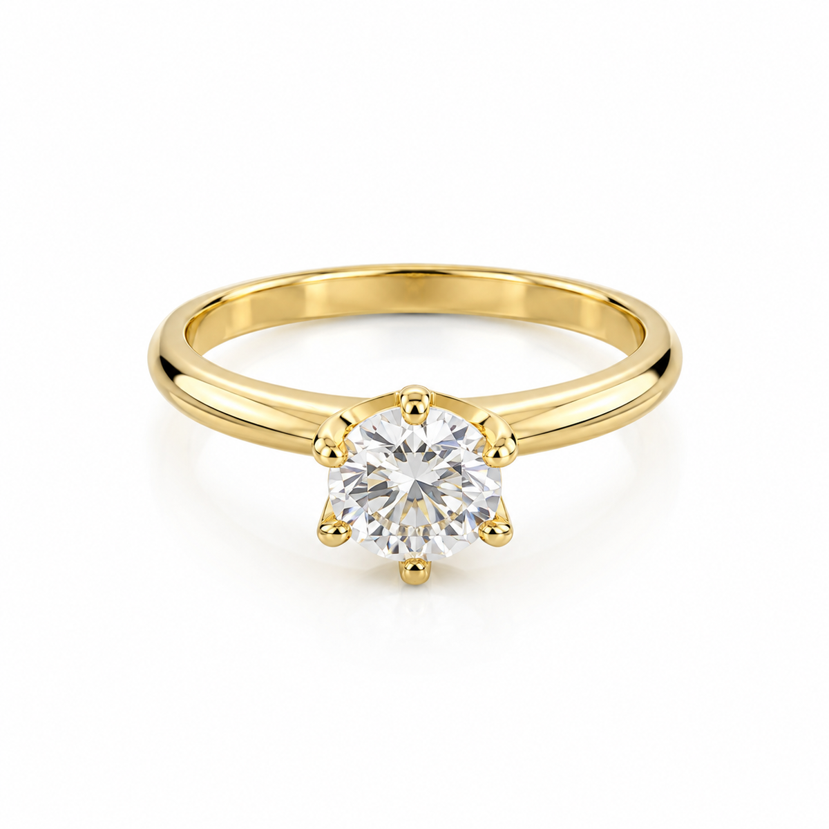Plain Solitaire GlowStone Classic Ring