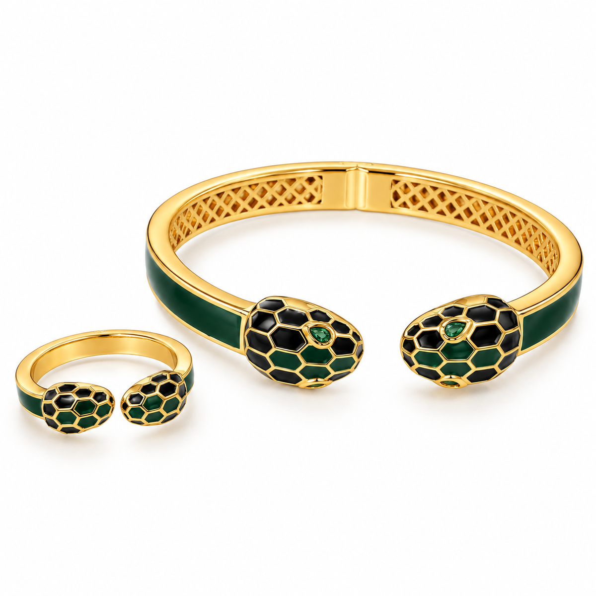 Serpent Elegance Set (Bracelet & Ring)
