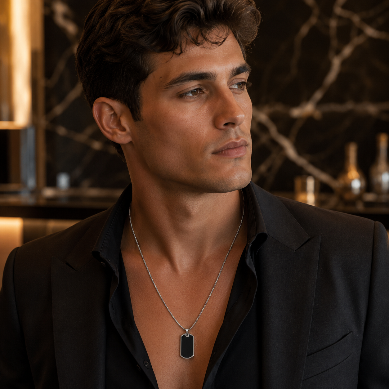Men’s Tag Necklace –(60 cm)