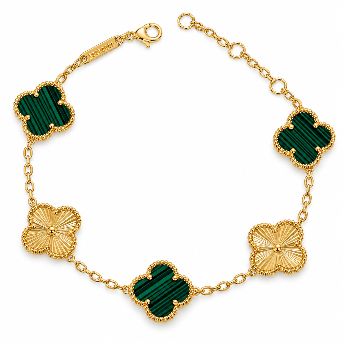 Vip hybrid Clover Bracelet – 18K Gold-Plated & Colorful Charm Variants