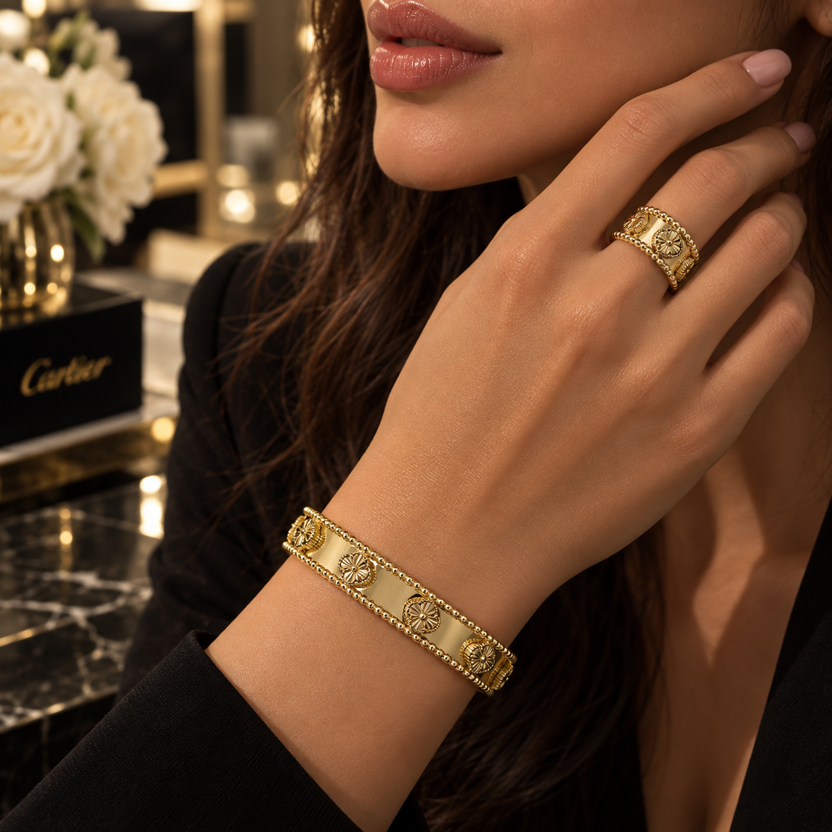 Royal Medallion Bracelet & Ring Set