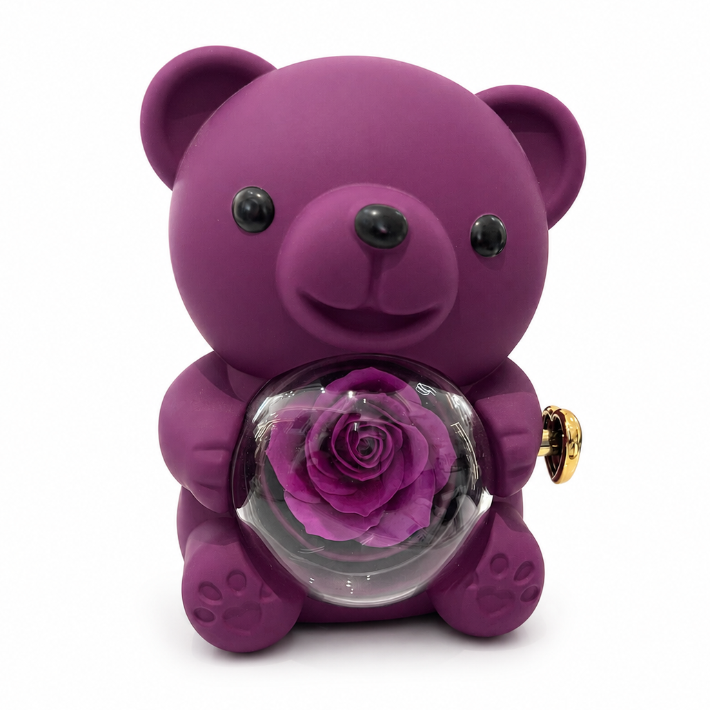 Rose Bear Jewelry Box