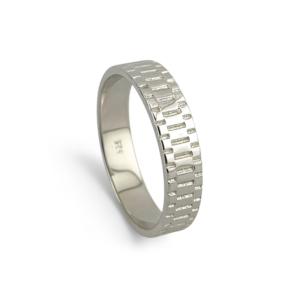 Silver 925 rolex – Modern Textured Ring