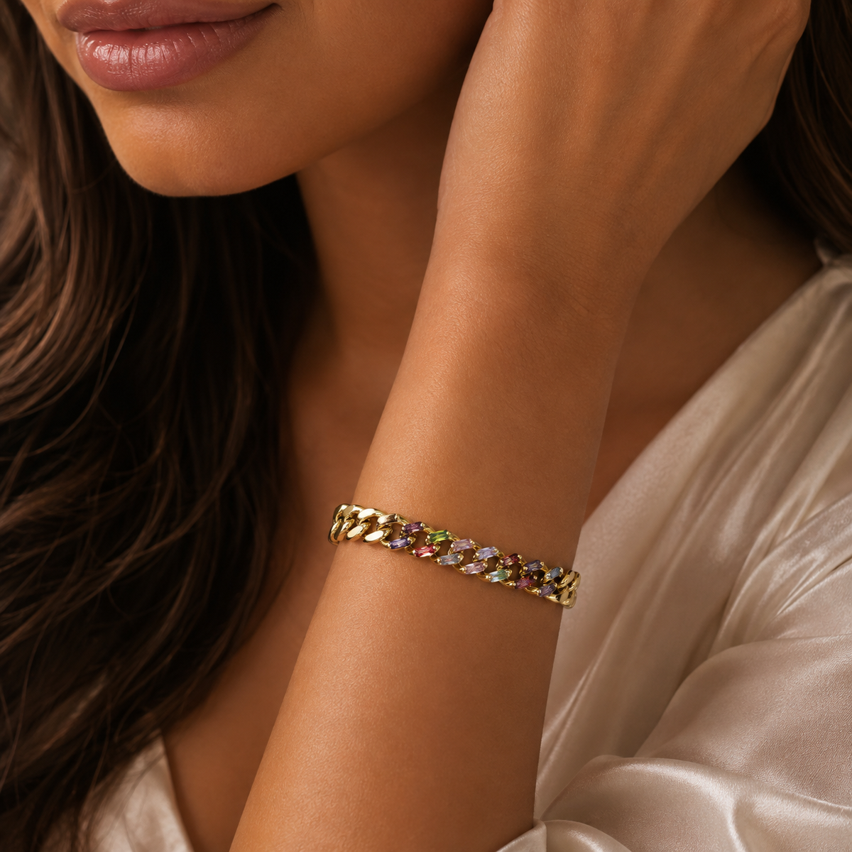 chain Bracelet with stones ✨