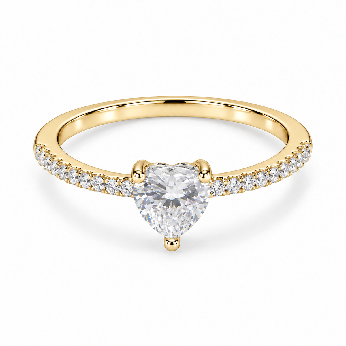 Small Golden Solitaire Ring