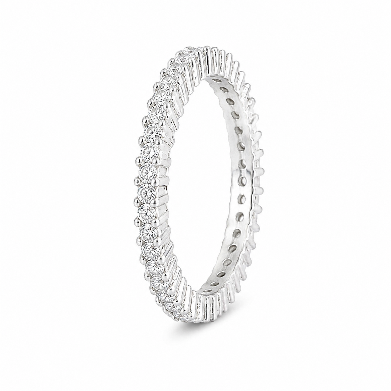 Silver 925 thin Harmony Ring – Black & Silver Duo