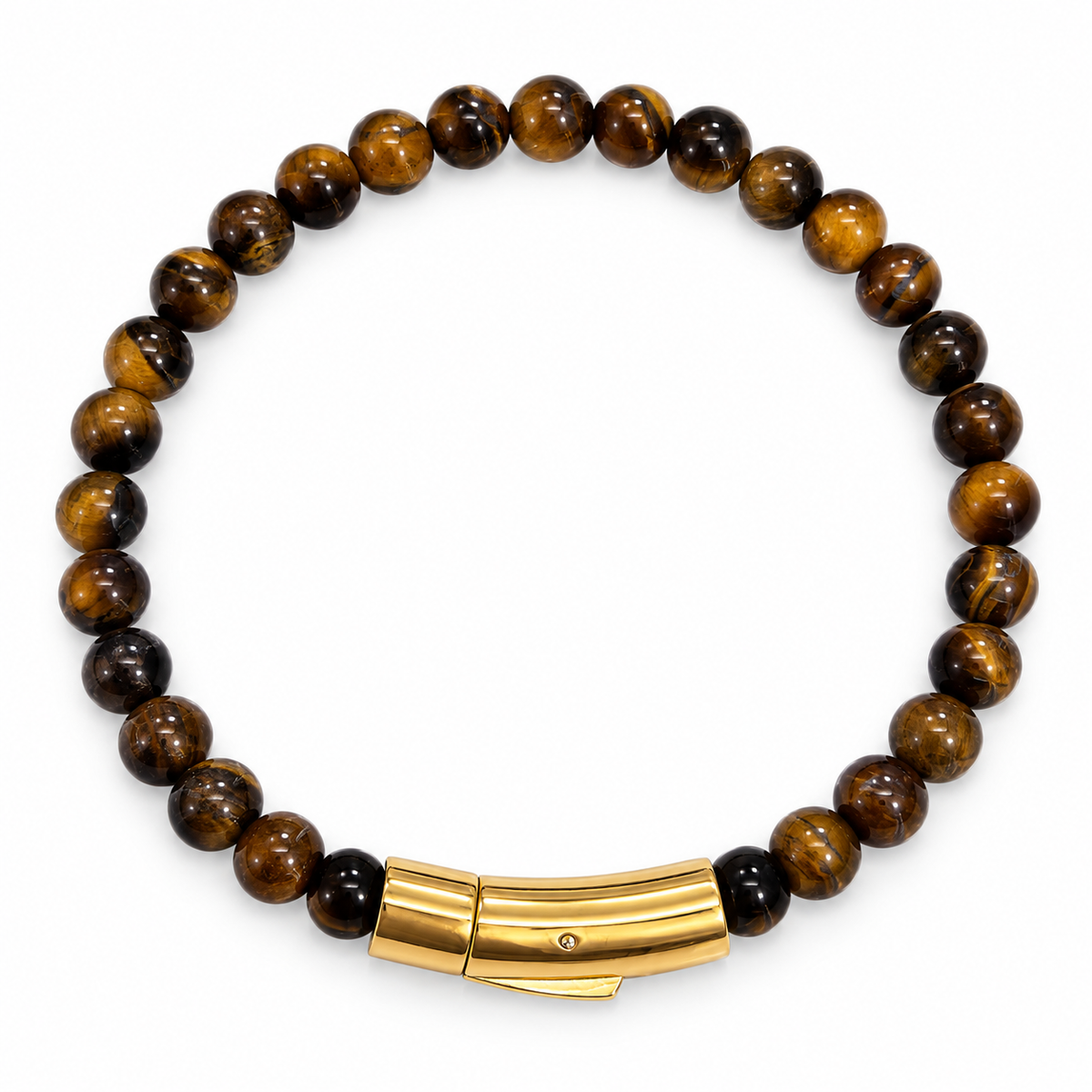 Lapis Bead Bracelet – Gold Magnetic Clasp