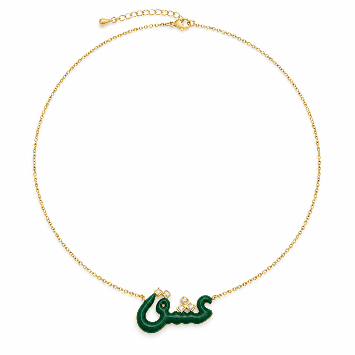 Eishk "Love” Enamel Necklace