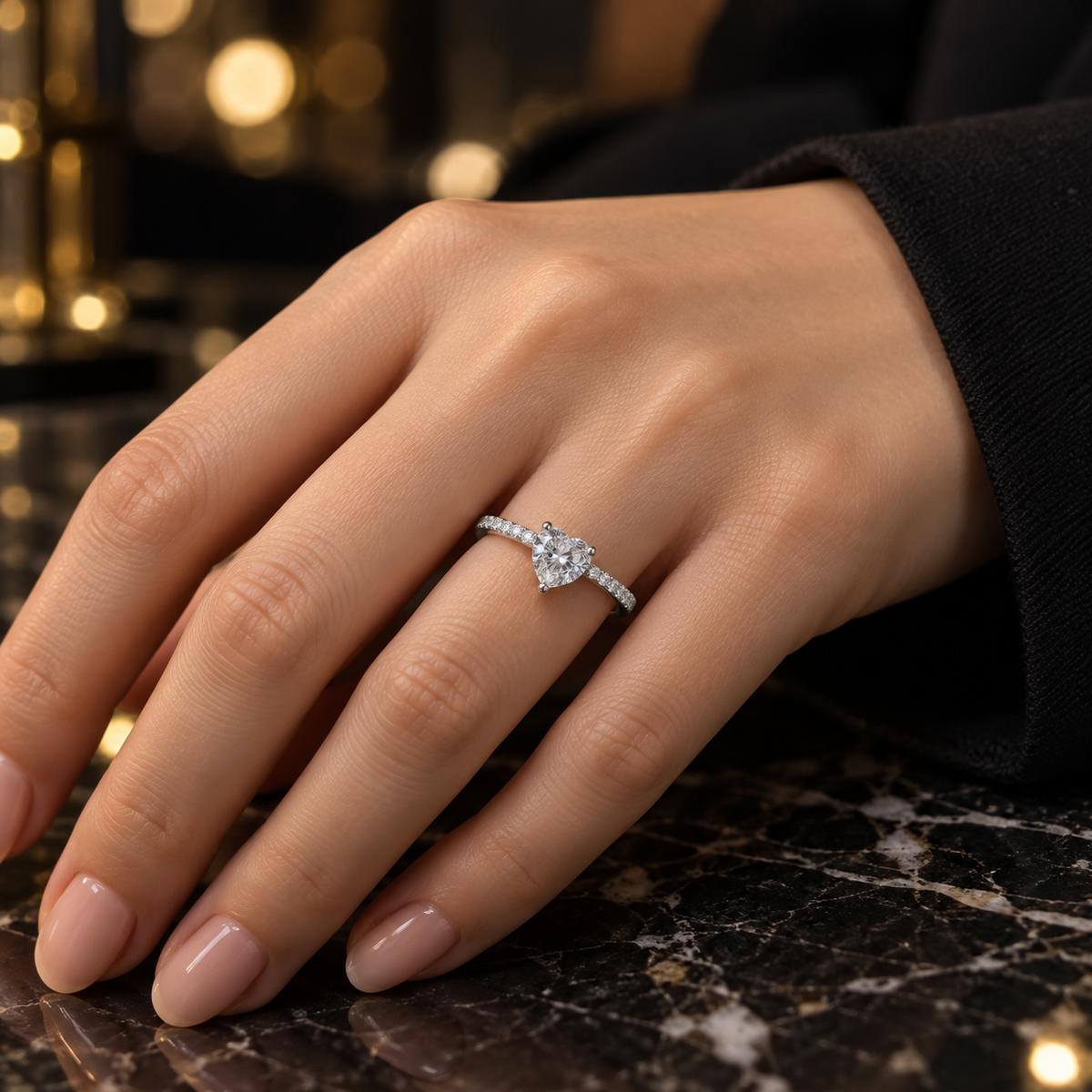 Small Golden Solitaire Ring