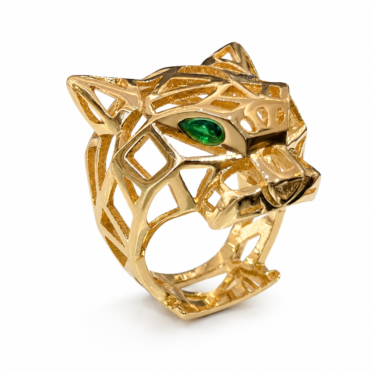 Tiger Cutout Ring – Gold