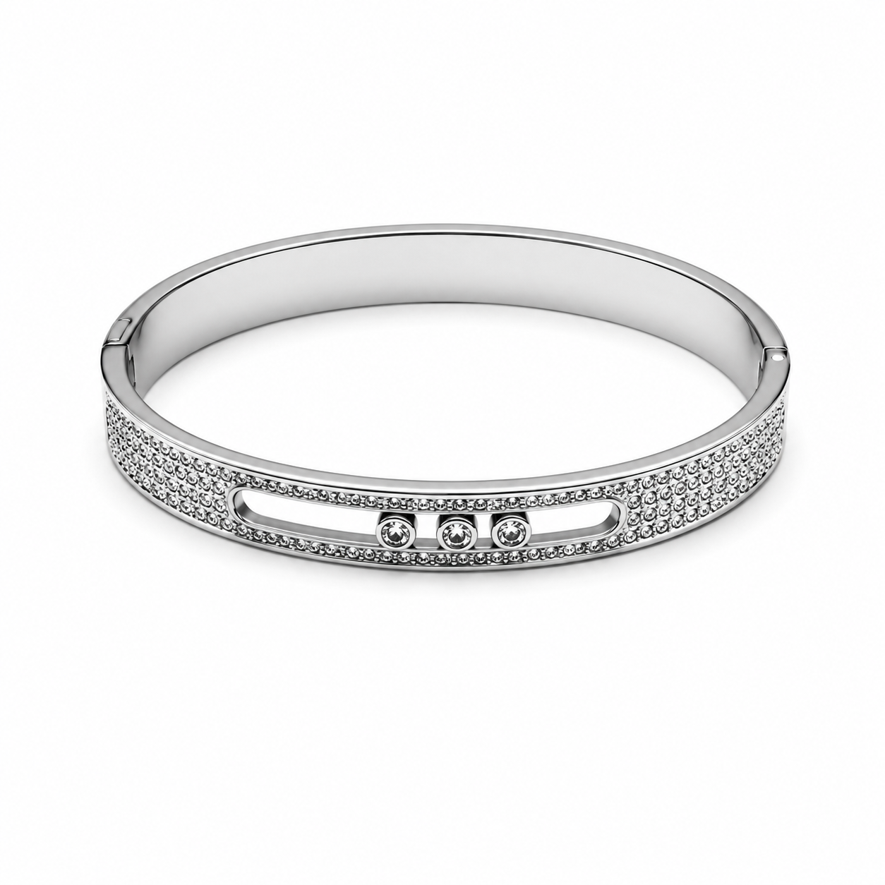 Messica Silver color Crystal Trio Bangle ✨💎🌙