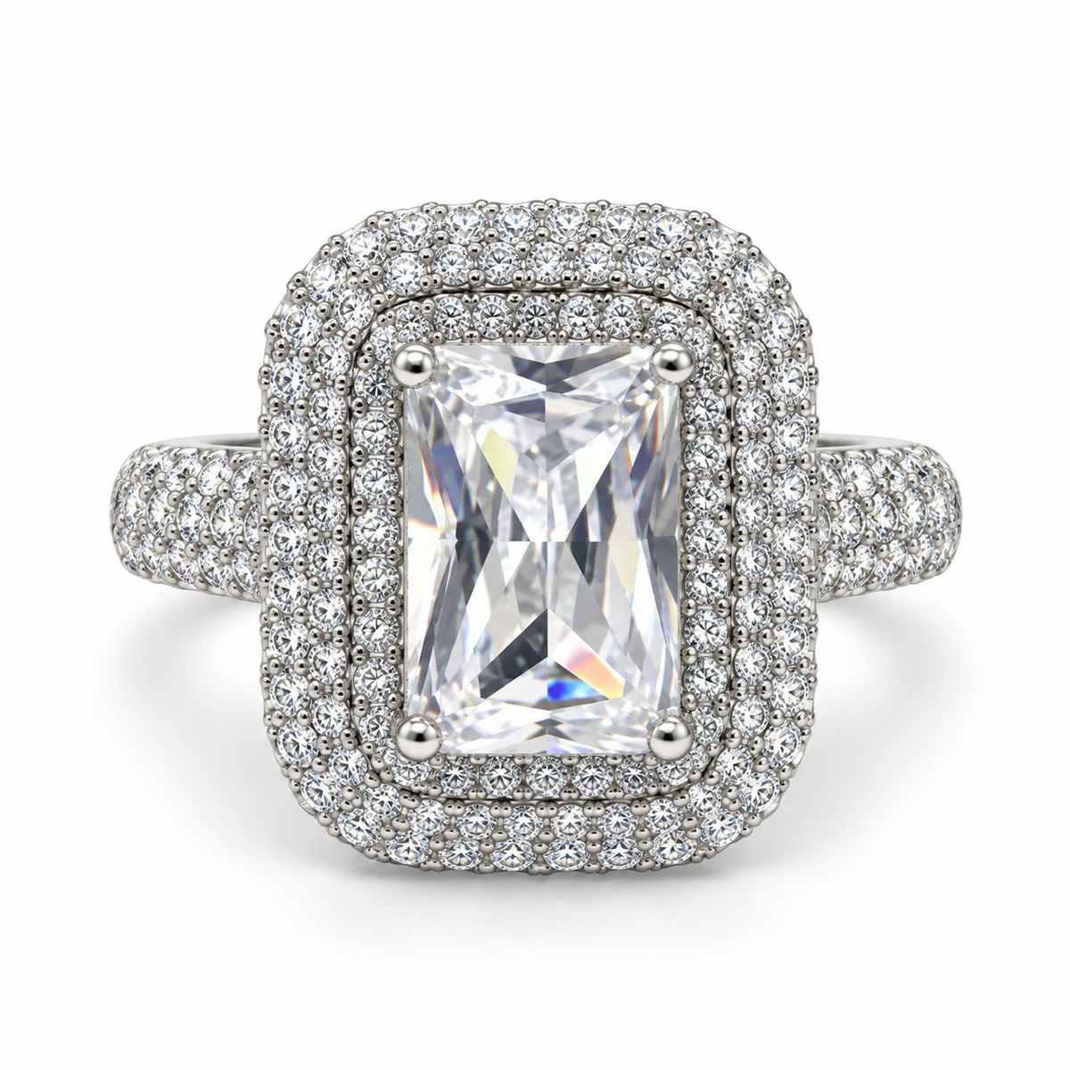 Royal Spark – Silver Gemstone Cocktail Ring