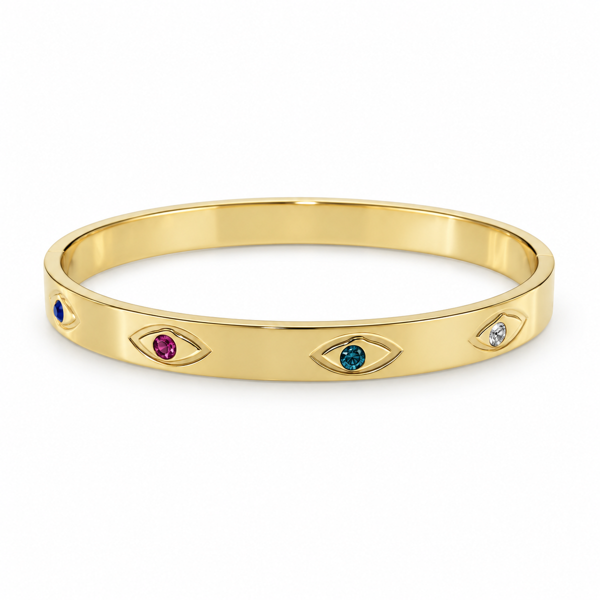 Rainbow Sparkle Gold Bangle