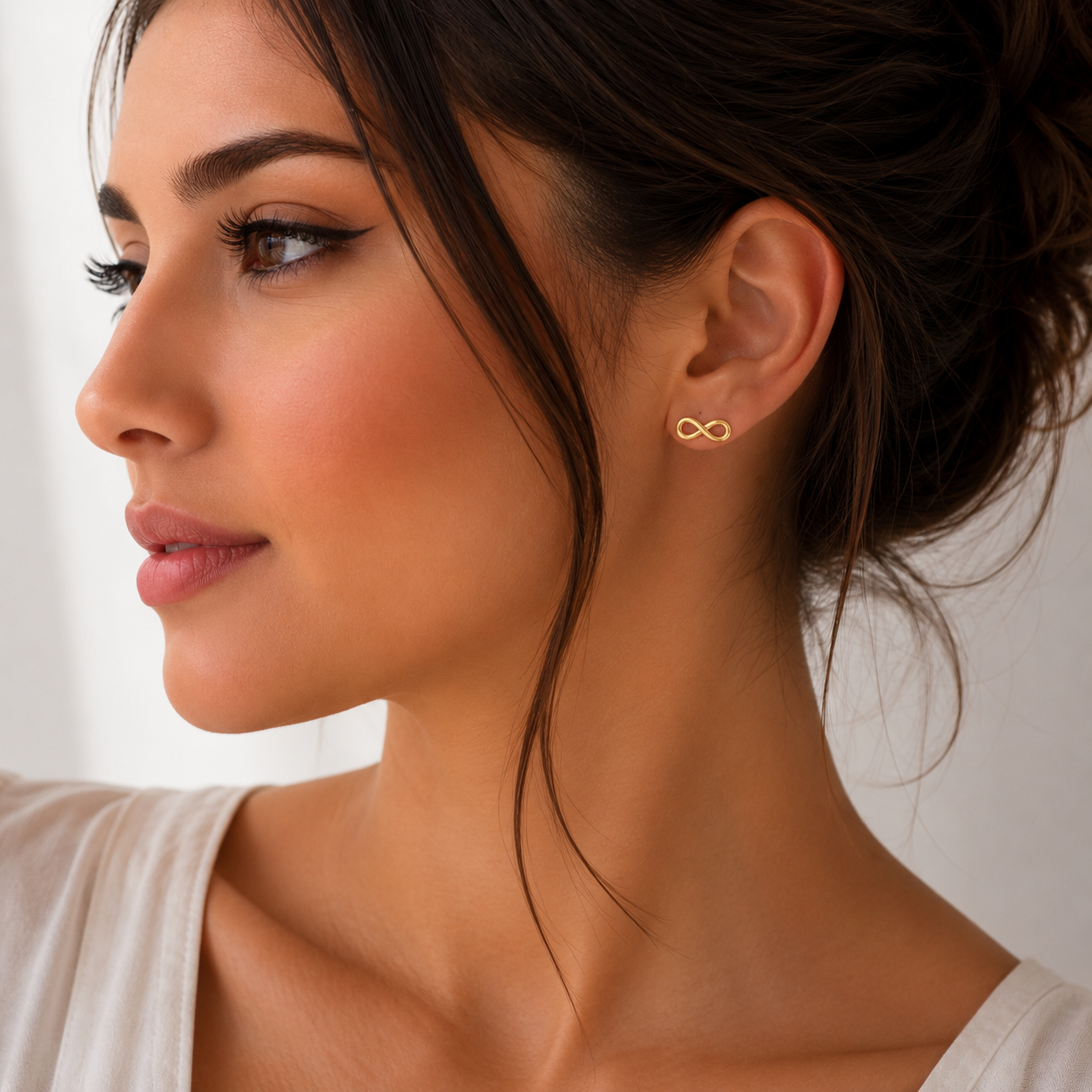 Infinity Symbol Stud Earrings – Gold Plated ♾✨