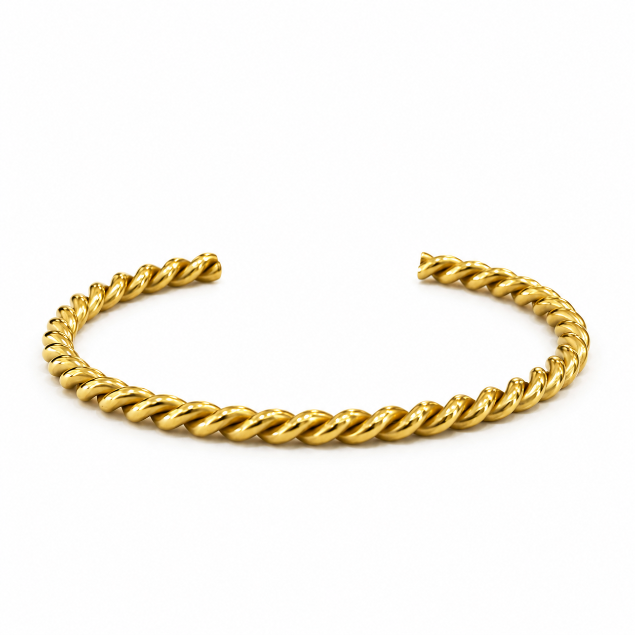 Golden Rope Open Bangle