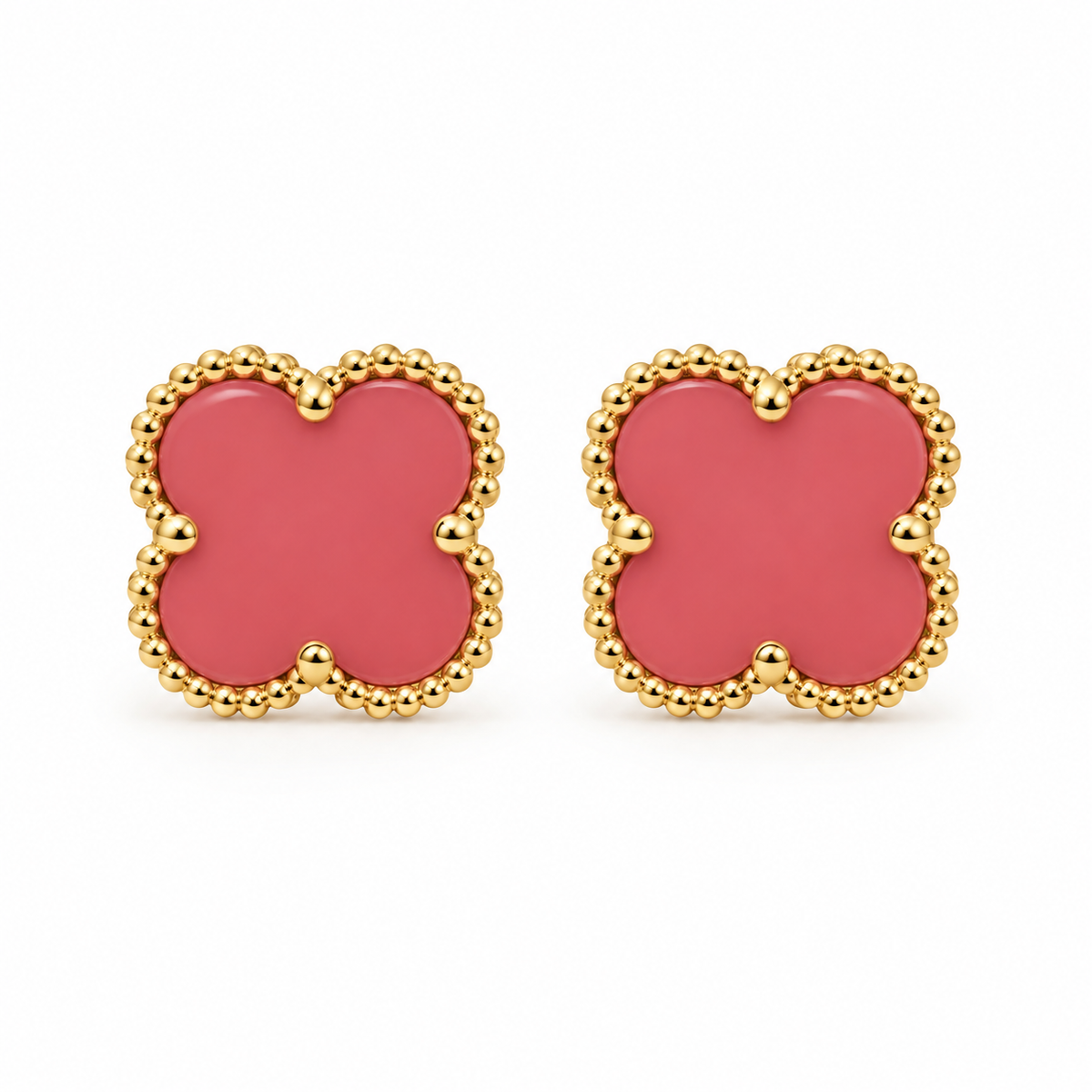 Clover Stud Earrings – Multi-Color Collection