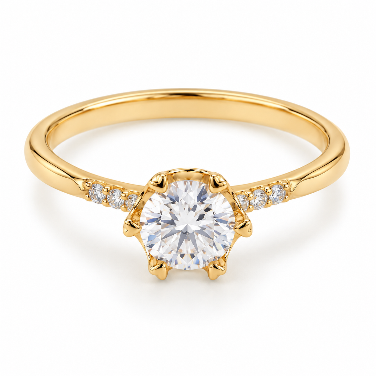 Solitaire Spark Accent Ring