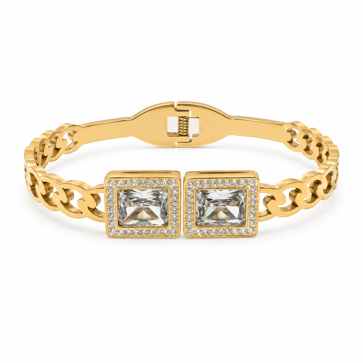 Radiant Double Gemstone Bracelet (Gold & Silver)