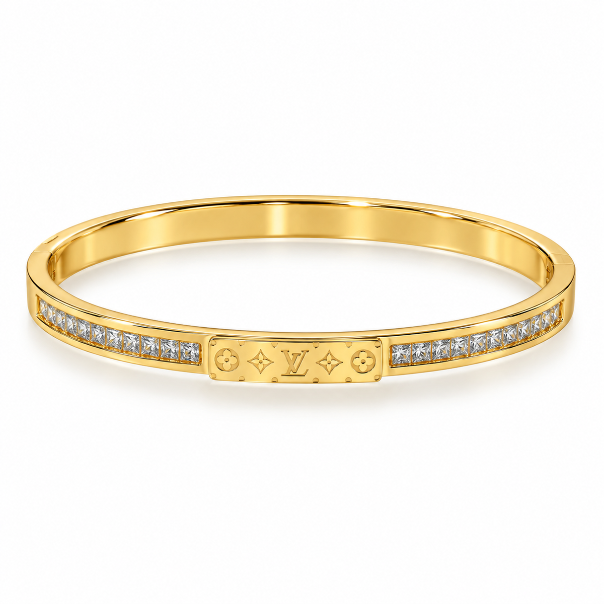 Crystal Monogram Bangle