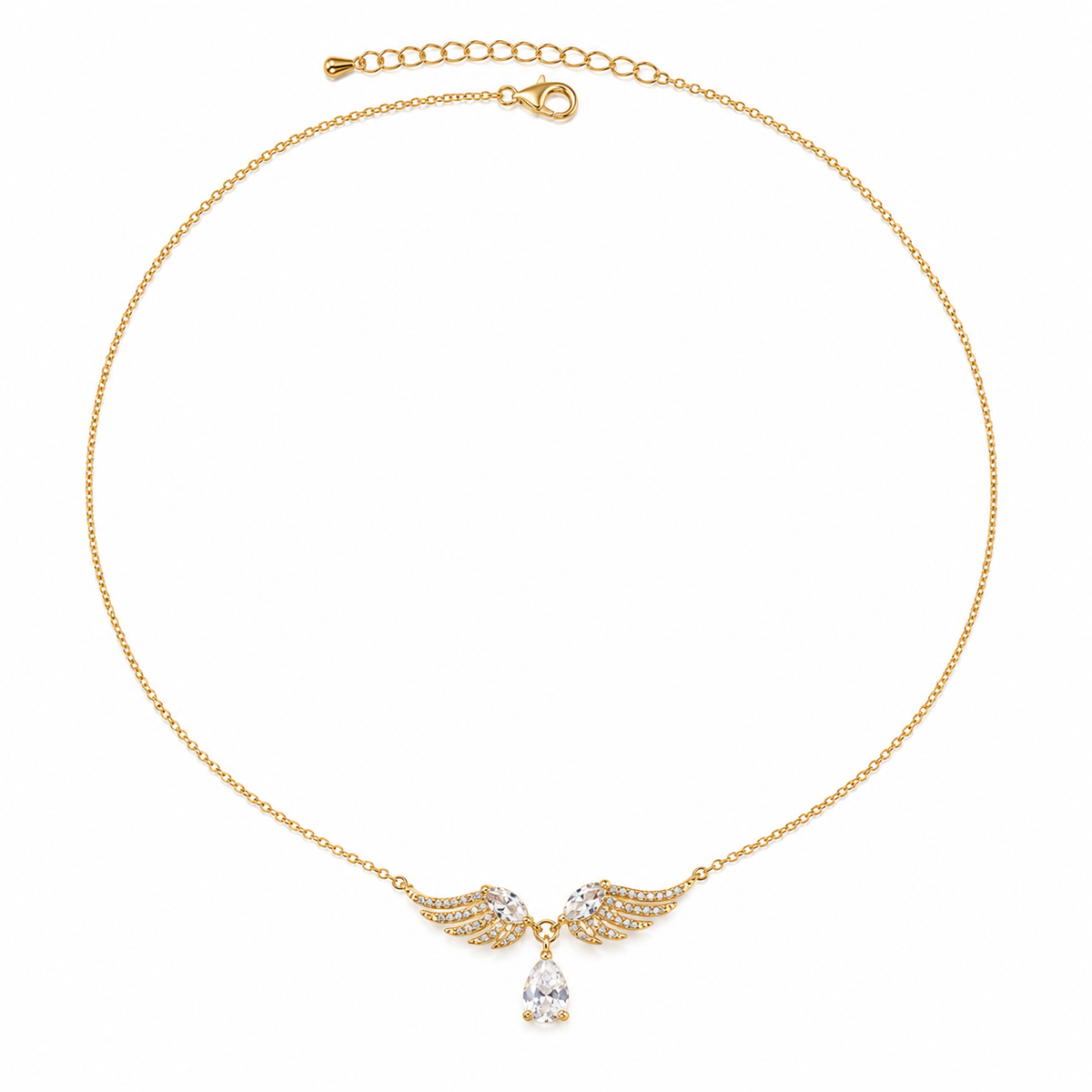 Angel Wings Crystal Necklace