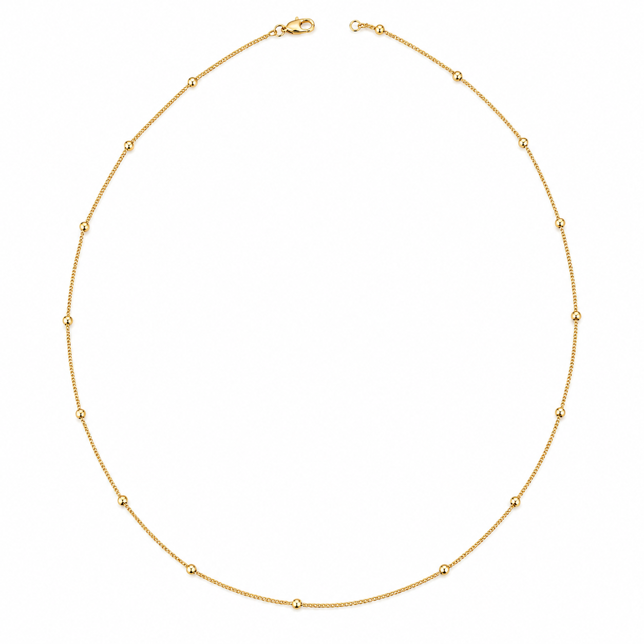 Rice beads Dainty Chain Necklace(60cm)