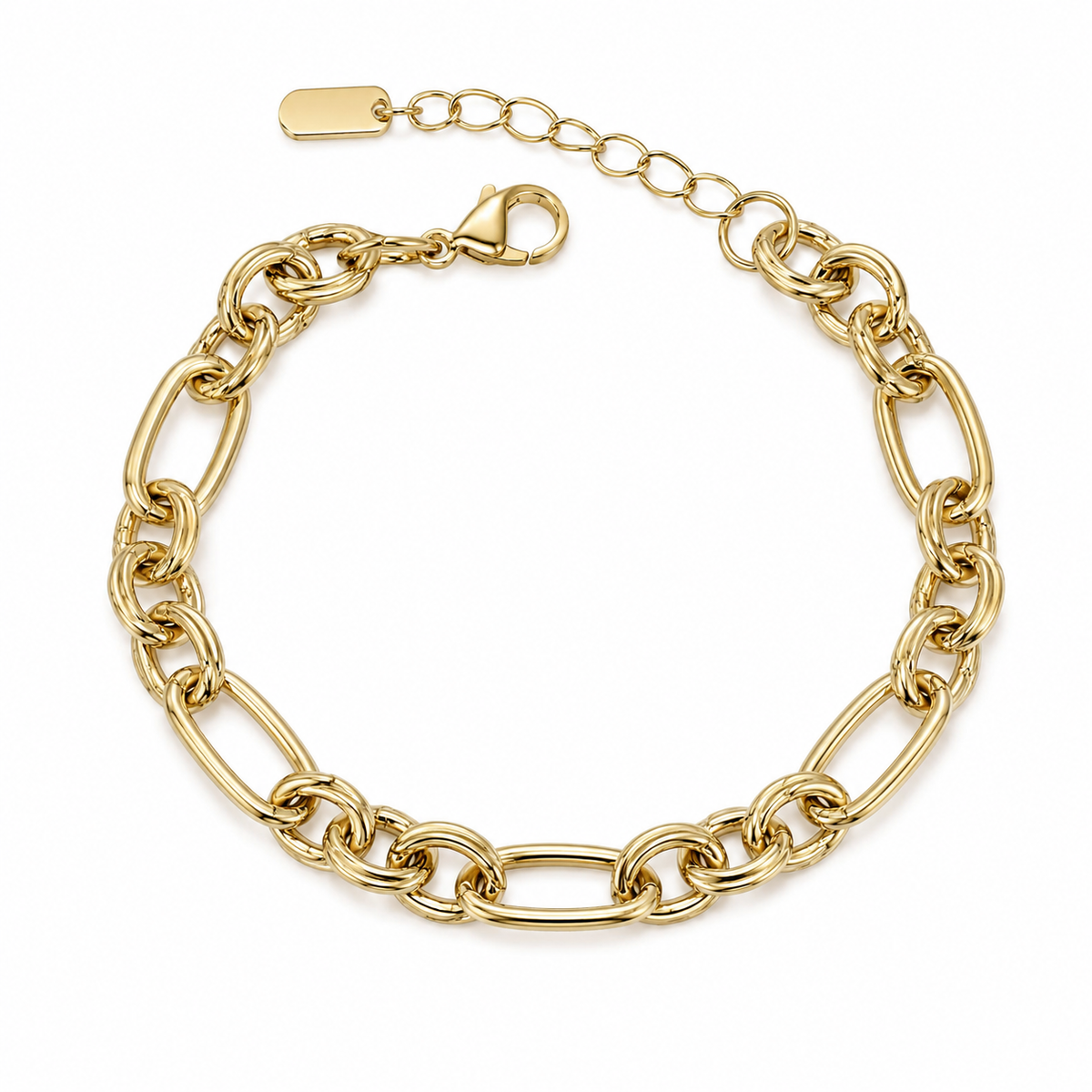 Mixed Oval Link Bracelet(7.5mm)
