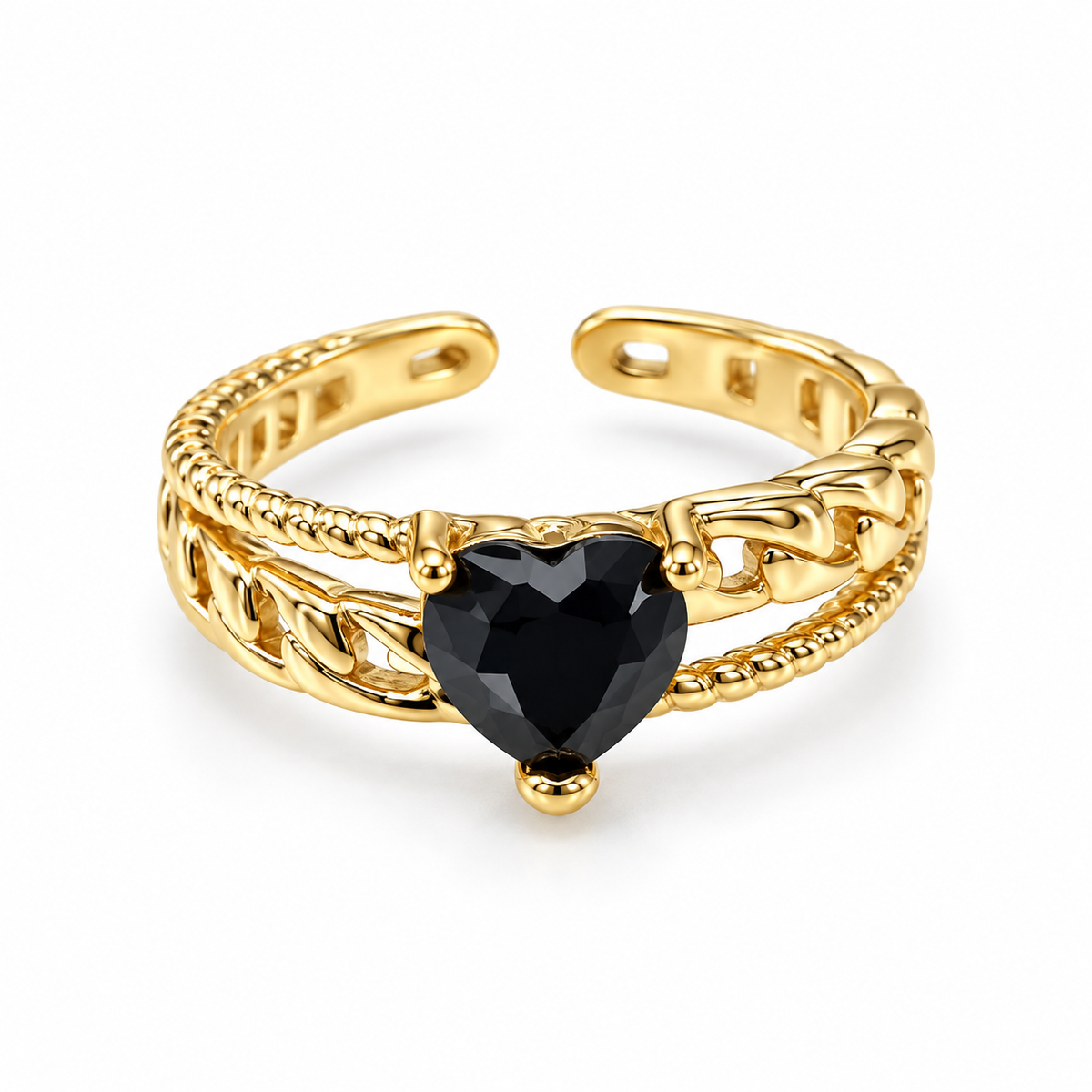 Chained Heart Ring