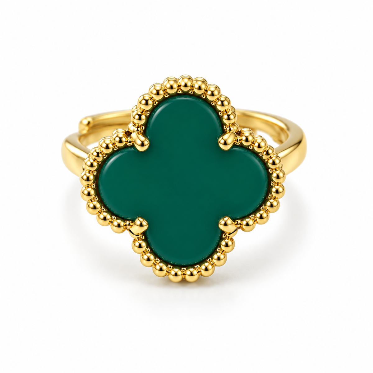 Clover Ring – Deep Blue Elegance