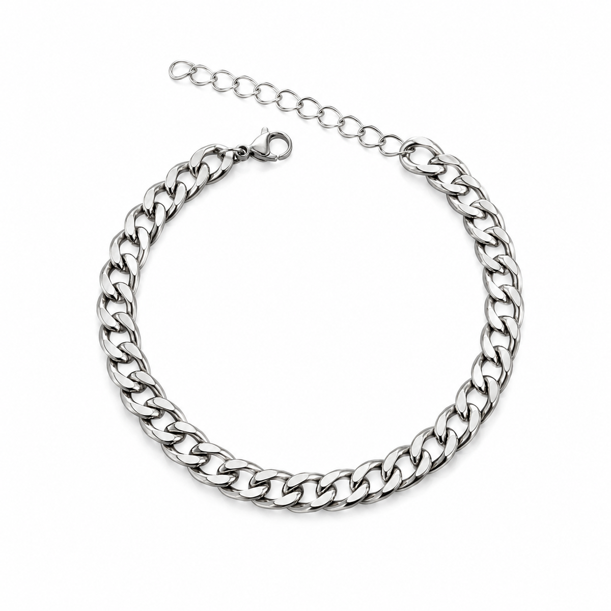 Silver Cuban Chain Bracelet