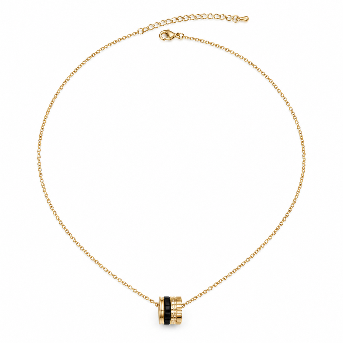 Bocheron-e Black Accent Barrel Pendant Necklace