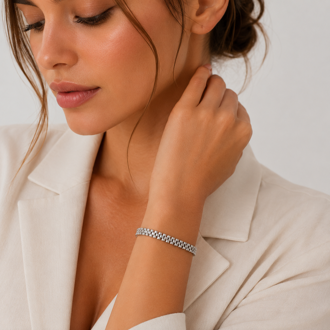 Rolex “Silver color Bond” Unisex Bracelet 🤍✨